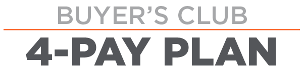 Buyer's Club 4-Pay Plan text logo